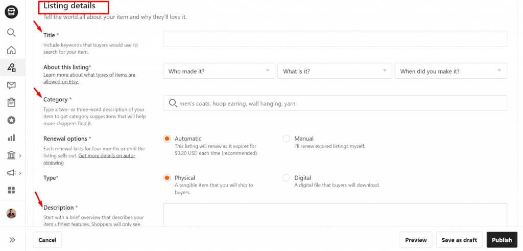 Create Your First Etsy Listing